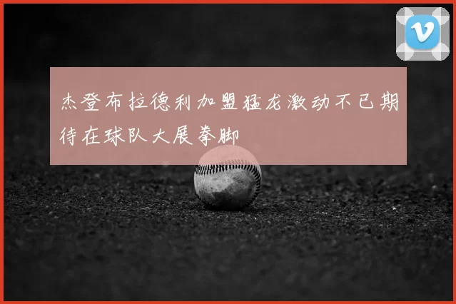 杰登布拉德利加盟猛龙激动不已期待在球队大展拳脚